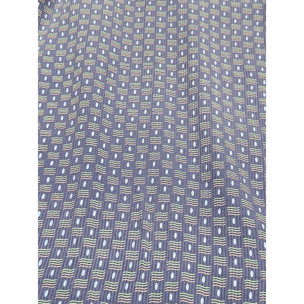 Sette‎ Ponti Short Sleeve Button Front Silk Shirt Mens MCM Style Geometric XL - Picture 2 of 6